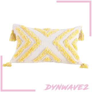 [DYNWAVE2] Funda de almohada Boho con borla geométrica granja Tufted funda de almohada
