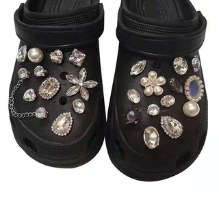 Jibbitz Set Zapatos Charm Accesorios Diy Rhinestone Bling Croc Charms Retro Metal Perla Zapato Hebilla Decoraciones