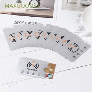 Maxgoods1 10 pzs funda protectora para tarjetas bancarias/identificación/antirrobo De aluminio inteligente con protección