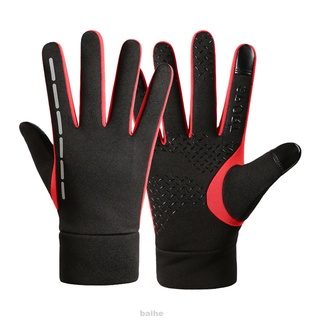 1 par de guantes ligeros suaves para ciclismo/ciclismo/a prueba de viento/a prueba de viento con Reflector de invierno
