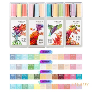 STEADY 12 Colors Acrylic Paint Art Marker Pen for DIY Graffiti Glass Ceramic Art Painting Drawing Stationery Supplies