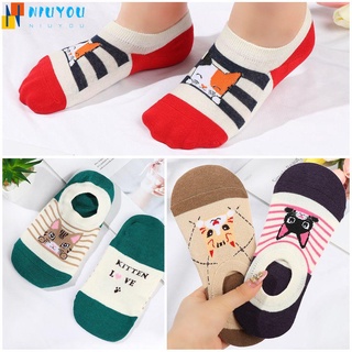Niuyou calcetines De algodón cómodos con estampado De dibujos animados De Gato tamaño Único Para niñas/mujeres