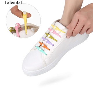 [Laiwulai] Shoes Accessories Elastic Silicone Shoelaces Elastic Lazy No Tie Rubber Lace .