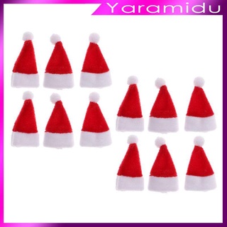 [yaramidu] 12 pzs 1/12 sombrero De santa claus Para Casa De muñecas Miniatura/adorno De navidad (3)