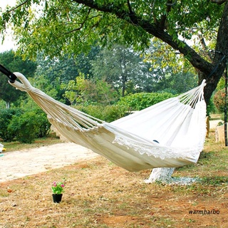 warmharbo al aire libre camping hamaca columpio portátil silla colgante blanco puro romántico encaje para viajes senderismo jardín dormir swing po