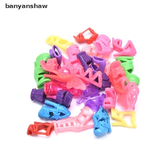 Banyanshaw 35Pcs Barbie clothing 12Pcs skirts+12 pairs high heels+5 5 crowns+6 necklaces CL (2)