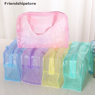 bolsa de almacenamiento de cosméticos de pvc impermeable para mujer, floral, transparente, bolsa de lavado cl