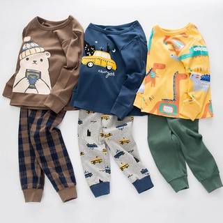 los niños pijamas conjuntos de algodón de los niños ropa de dormir traje de otoño pijamas de manga larga pijamas tops pantalones 2pcs ropa de niños