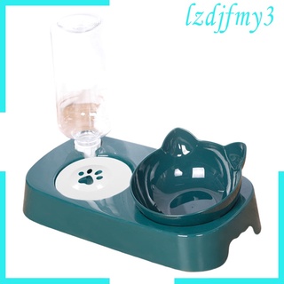 Cozylife Premium - cuencos para gatos, alimentador separado para mascotas con 2 cuencos, cuencos pequeños para perros, gatos, agua, alimentos, cuencos con 15 cuencos inclinados