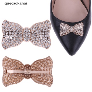 quecaokahai 1pc rhinestone bowknot metal zapatos clip hebilla mujer zapato encanto accesorios cl