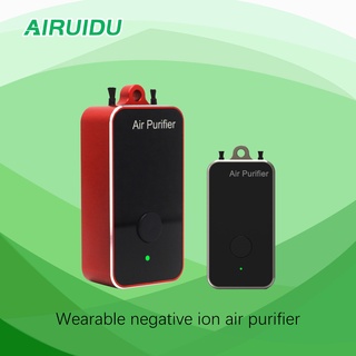 airuidu cp051 purificador de aire 2021 versión de actualización collar portátil mini purificador de aire usb dual generador de iones negativos generador de aire de bajo ruido ambientador pk cherry