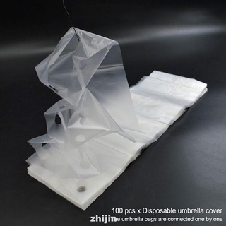 100 piezas prácticos accesorios impermeables anti sucios transparentes desechables lluvia día hotel tienda paraguas cubierta