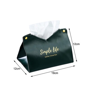 Caso de pañuelos de cuero de la PU titular de papel de la caja de toallitas de mano modernizada caja de inodoro dormitorio servilleta de almacenamiento R5U7 (9)