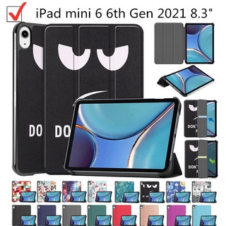 Para iPad mini 6 6a Generación 2021 8.3 " Smart PU Cuero Plegable Soporte De La Cubierta