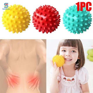 SENIORTIC 6 Colors 6.5cm Exercise Muscle Relax Ball Relieve Stress Relief Spiky Massage Ball Therapy Hand Foot Pain PVC Fitness Accessories Trigger Point/Multicolor