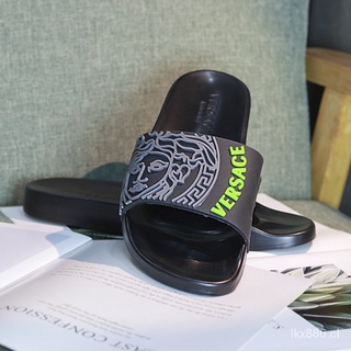 LKX🔥Venta🔥Versace Zapatillas para hombre Sandalias informales clásicas de moda Zapatillas de playa multifuncionales para hombre de alta calidad (6)