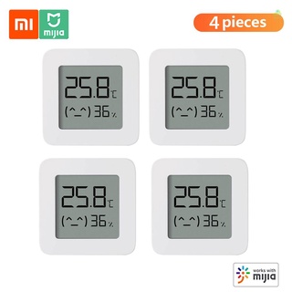 4 Pzs Termómetro Xiaomi BT Inalámbrico Inteligente Eléctrico Digital Higrómetro Sensor De Humedad Funciona Con Mijia APP (1)