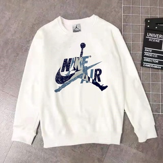 Nike hombres y mujeres camiseta larga AJ Big Logo impresión primavera y otoño moda Casual deportes cuello redondo jersey pareja suéter (6)