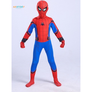 ahstory_ disfraz de cosplay de fiesta fácil de llevar para niños, diseño de spider man, resistente al desgaste para el juego (7)