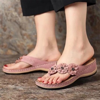 2020 de las mujeres de la flor sandalias de verano cuña zapatillas zapatos de las mujeres Vintage chanclas femeninas señoras mujer sandalias señora Casual diapositivas
