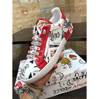 [COD] D & G Dolce Gabban Zapatillas De Deporte Con Estampado Rojo Para Hombre (3)