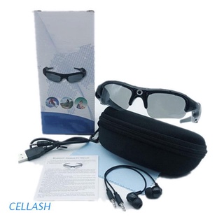 Cellash 1080P Glasses Camera with Bluetooth-compatible MP3 Player Sunglasses DV Headset Sports Driving Forensics Recorder