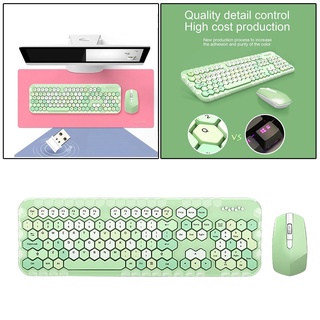 nuevo teclado inalámbrico y ratón conjunto 104 teclas coloridas para mac pc portátil