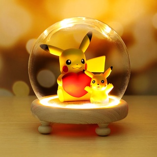 Pikachu mano Oficina Poke Ball cubierta de cristal ornamentos juego completo muñeca Pokemon juguete regalo de cumpleaños para niños y niñas