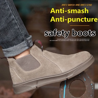 [2021New] botas de seguridad de alta parte superior del dedo del pie de acero botas ligeras de trabajo al aire libre Anti-golpes Anti-punción transpirable zapatos de seguridad Kasut