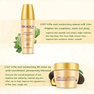 bioaqua caracol belleza cuidado de la piel blanqueamiento hidratante reparación tratamiento facial conjunto (3)