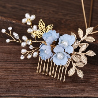 diadema para cabello de aleación de zinc con perla/flor/accesorio para novia/boda