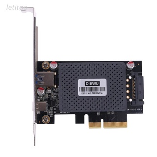 LETI 10Gb/s PCI Express PCIe A USB tipo A tipo C adaptador de tarjeta elevadora con SATA 15 pines