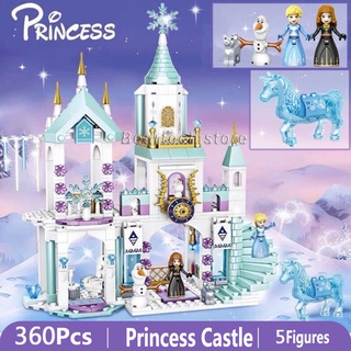 360PCS Princesa Lego Friends Juguetes De Niños Para Niñas The A and E's ICE Playground Castle House Creativo Conjunto De Bloques De Construcción