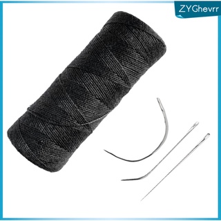 1pc Strong Hair Track Weft Weave Sew Thread & Needle \\\"J+I+C\\\" Clip-in Black (1)