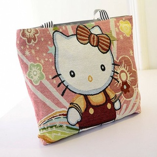 Nuevo bolso de mujer bordado de dibujos animados bolso de lona Simple bolso de hombro estilo coreano Casual Bolso grande bolso de compras bolso de moda (5)