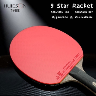 huieson raqueta de tenis de mesa profesional de 9 estrellas raqueta de ping pong de 7 capas arylate carbono pingpong hoja de goma pegajosa