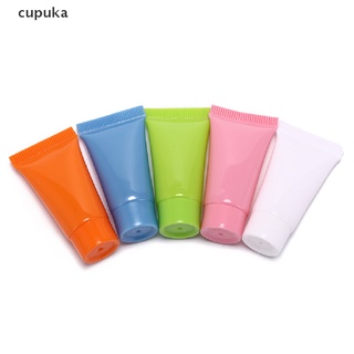 cupuka 5pcs cosmética suave tubo 10ml loción plástico contenedores vacíos botellas refilable cl