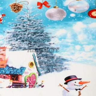 navidad nieve casa estilo cortina de ducha baño alfombra conjunto de alfombra de baño antideslizante tapa de inodoro (7)