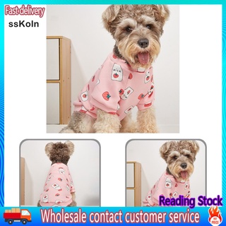 Ssk_ dos patas ropa para mascotas cómodo mascota perro gato suéter fácil de usar para invierno