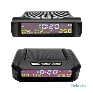 [Blaine Stock] TPMS Look Solar LCD coche reloj Digital con fecha en el coche de la temperatura del coche