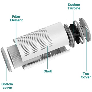 purificador de aire personal portátil para casa, oficina, coche de escritorio con carbón activado filtro hepa mini usb limpiador de aire