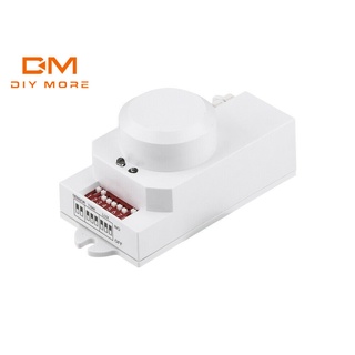 Diymore Sensor de microondas interruptor ghz HF AC85-250V LED 360 Radar movimiento cuerpo Sensor