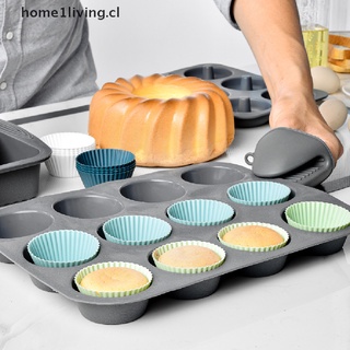 HOME Morandi Color Round Cake Mold Baking Egg Tart Silicone Muffin Cup Baking Mold .