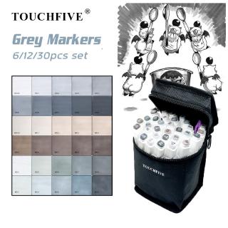 TouchFive 6/12/30 Colores Grises Copic Marcador Gráfico Juego De Arte