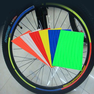 1Pcs Pegatina fluorescente para bicicleta MTB/calcomanías reflectantes para llanta de bicicleta/ciclismo (1)
