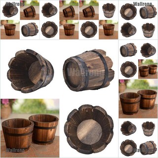 Wallrong - maceta de madera redonda para barril, macetas, decoración de boda