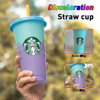 Starbucks Color Changing Cold drinking Cups Plastic Tumbler 24oz ⭐Fortunely.cl (1)