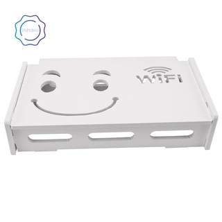 wireless wifi router caja de almacenamiento de madera-plástico estante colgantes de pared soporte de cable de almacenamiento decoración del hogar