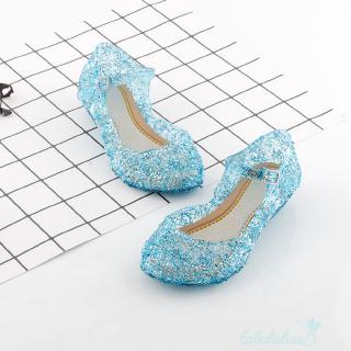 Sandalias de cristal de verano para niñas/niñas/sandalias de cristal de princesa congelada/zapatos de tacón alto