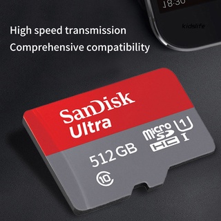 (kidslife) Tarjeta de memoria TF/Micro SD de alta velocidad de 512GB/1TB de gran capacidad para teléfono/tableta DVR